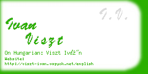 ivan viszt business card